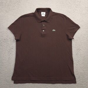 Lacoste 5191L Polo Shirt Mens 5 Cotton Crocodile Logo Brown